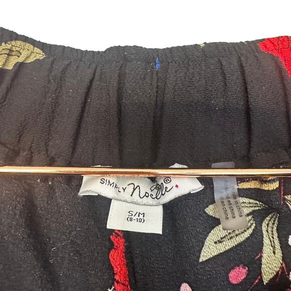 Simply Noelle Floral Culottes Wide Leg Crop Pants SZ S/M - Picture 2 of 7